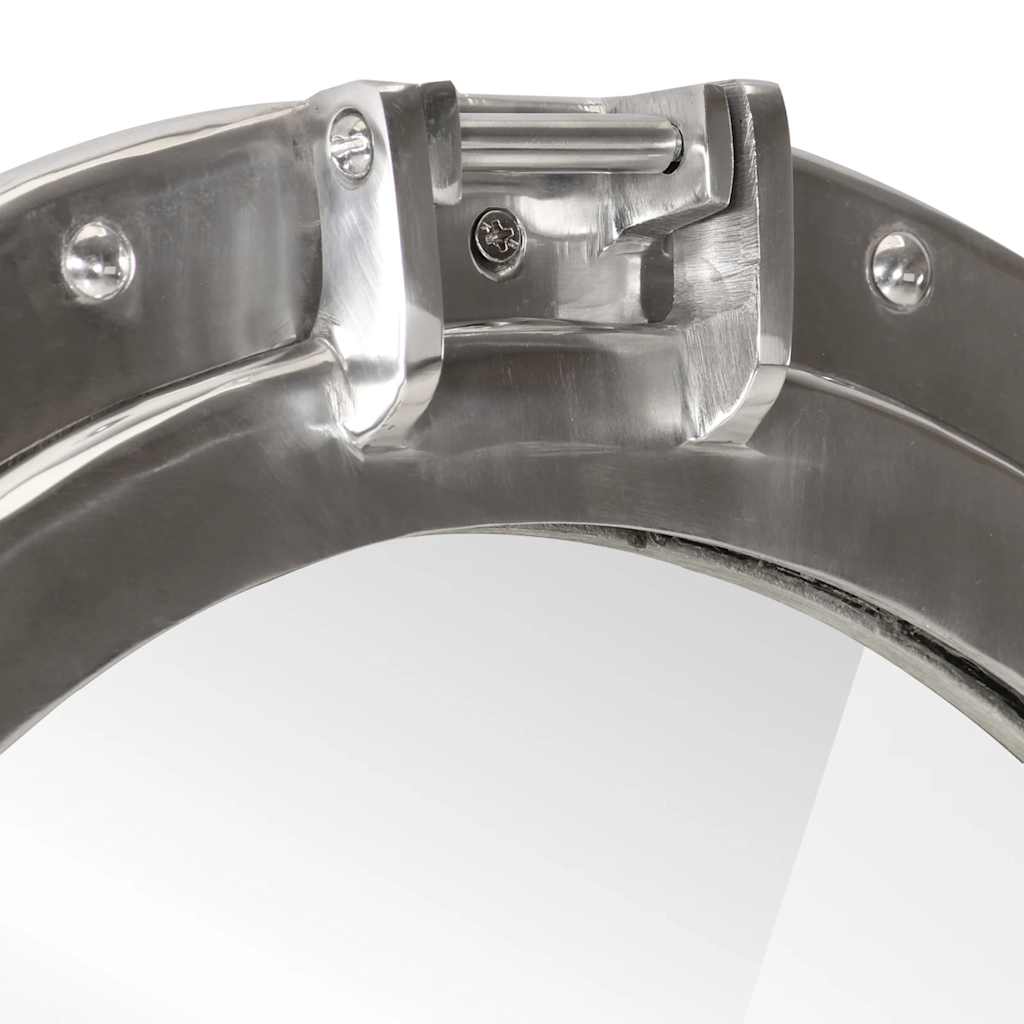 vidaXL Bullaugen-Spiegel Wandmontage Ø23 cm Aluminium und Glas