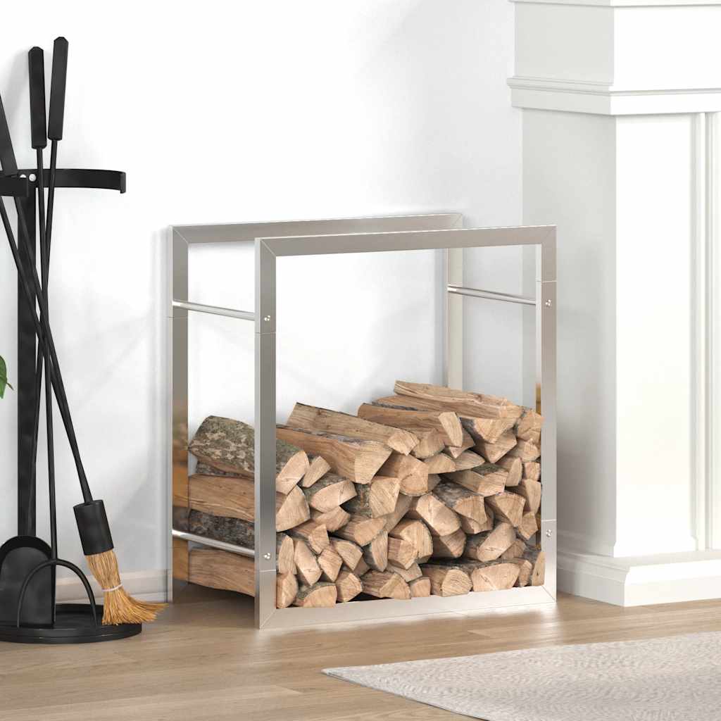 vidaXL Brennholzregal Mattschwarz 50x28x56 cm Stahl