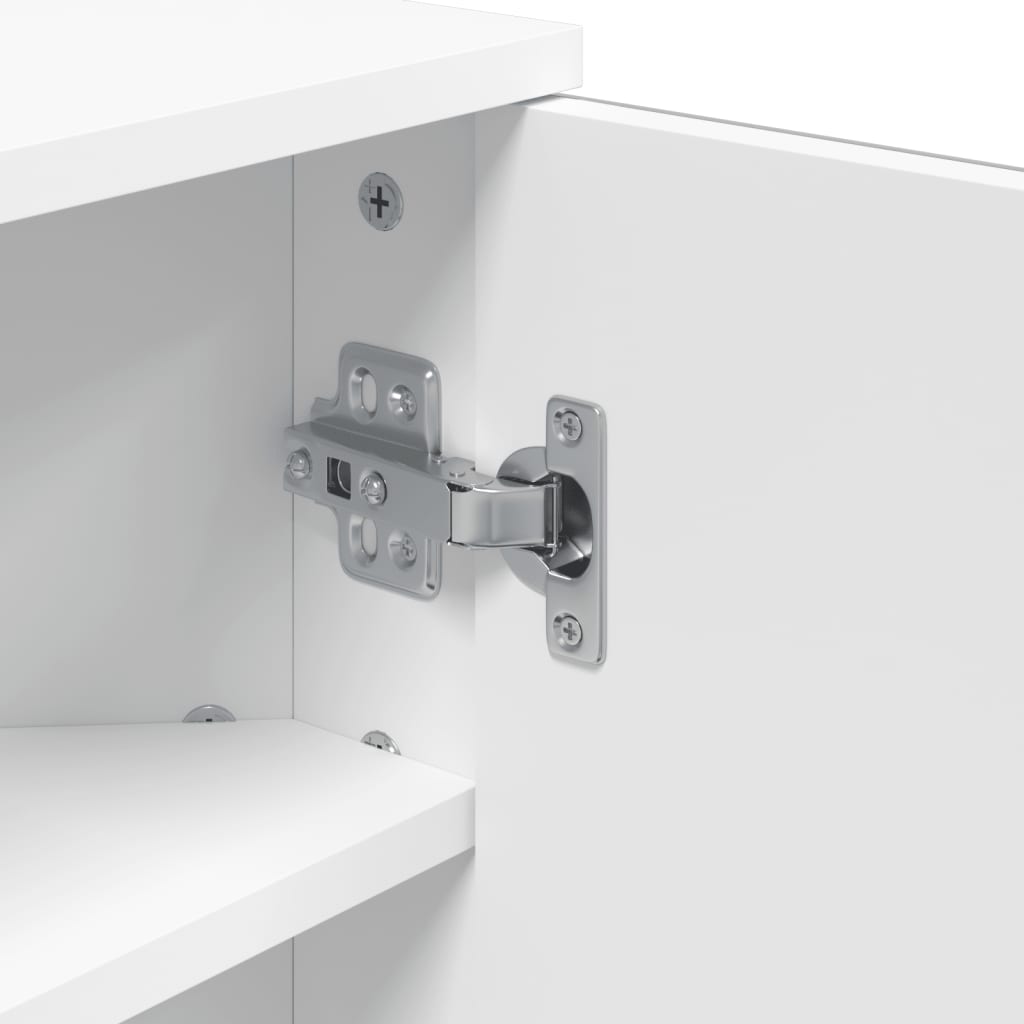 vidaXL Eck-Spiegelschrank Weiß 30x24x60 cm