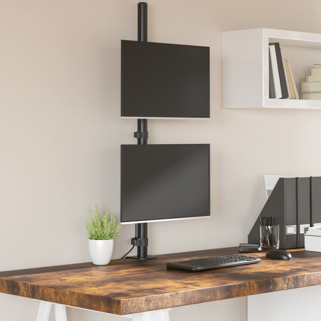 vidaXL Monitorhalterung Schwarz Stahl VESA 75/100 mm