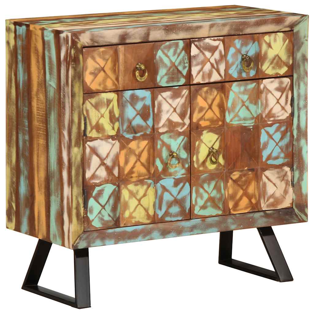 vidaXL Schubladenschrank Mehrfarbig 70x35x70 cm Altholz Massiv