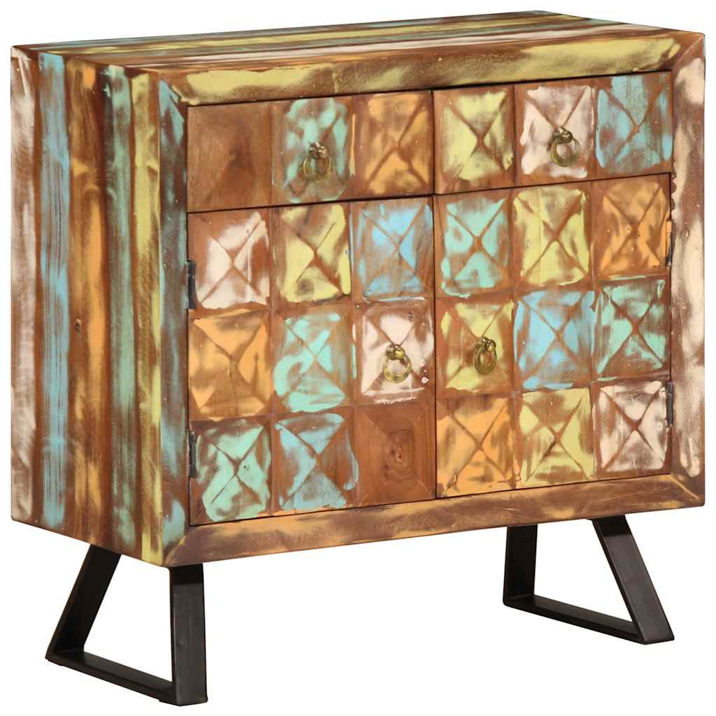 vidaXL Schubladenschrank Mehrfarbig 70x35x70 cm Altholz Massiv