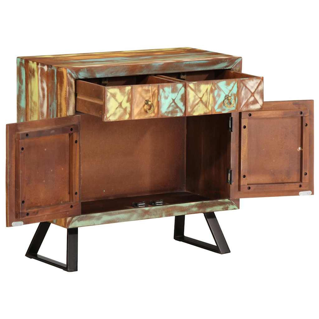 vidaXL Schubladenschrank Mehrfarbig 70x35x70 cm Altholz Massiv