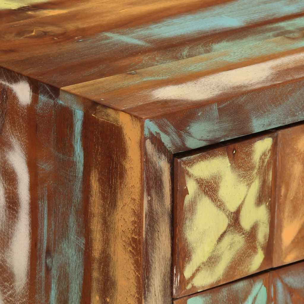 vidaXL Schubladenschrank Mehrfarbig 70x35x70 cm Altholz Massiv