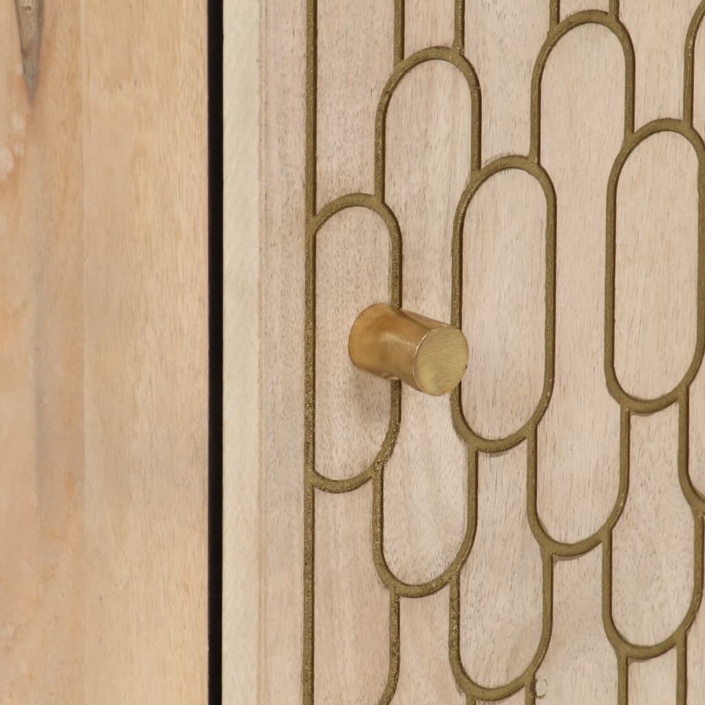 vidaXL Badschrank 38x33x160 cm Massivholz Mango