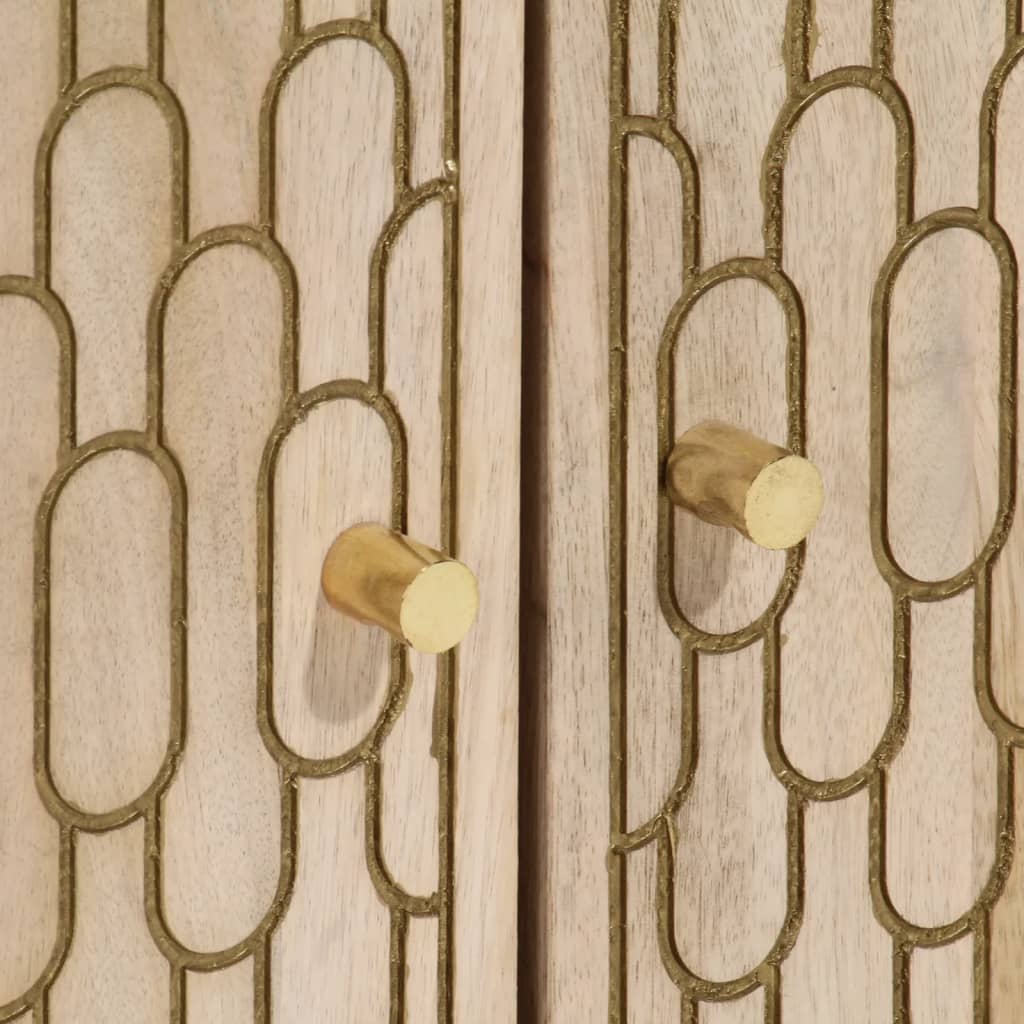 vidaXL Beistellschrank 60x33x75 cm Massivholz Mango