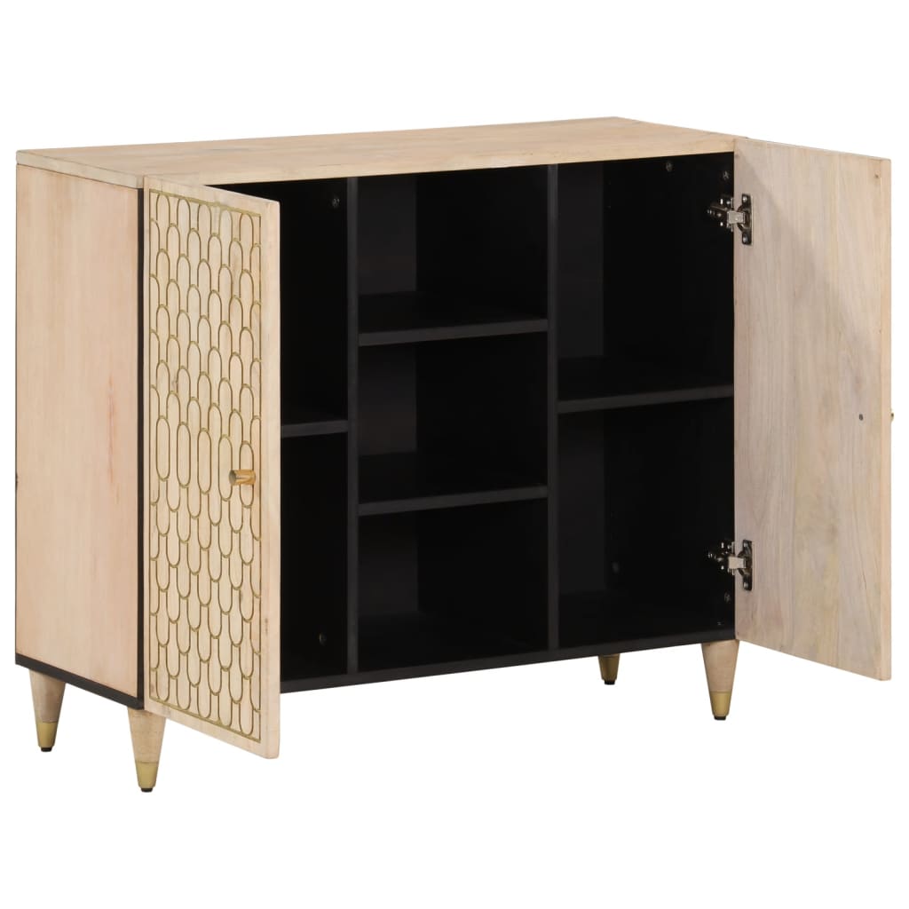 vidaXL Beistellschrank 90x33x75 cm Massivholz Mango