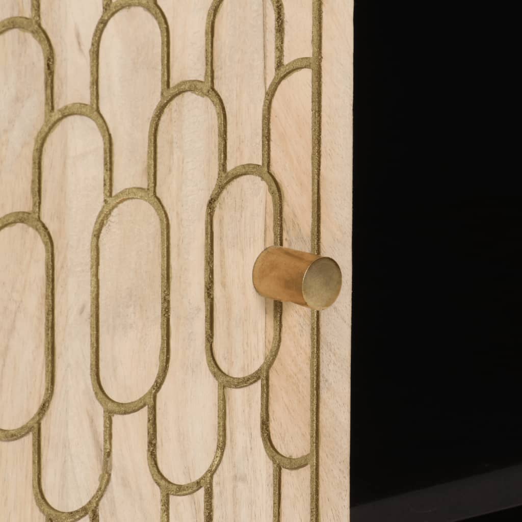 vidaXL Beistellschrank 90x33x75 cm Massivholz Mango