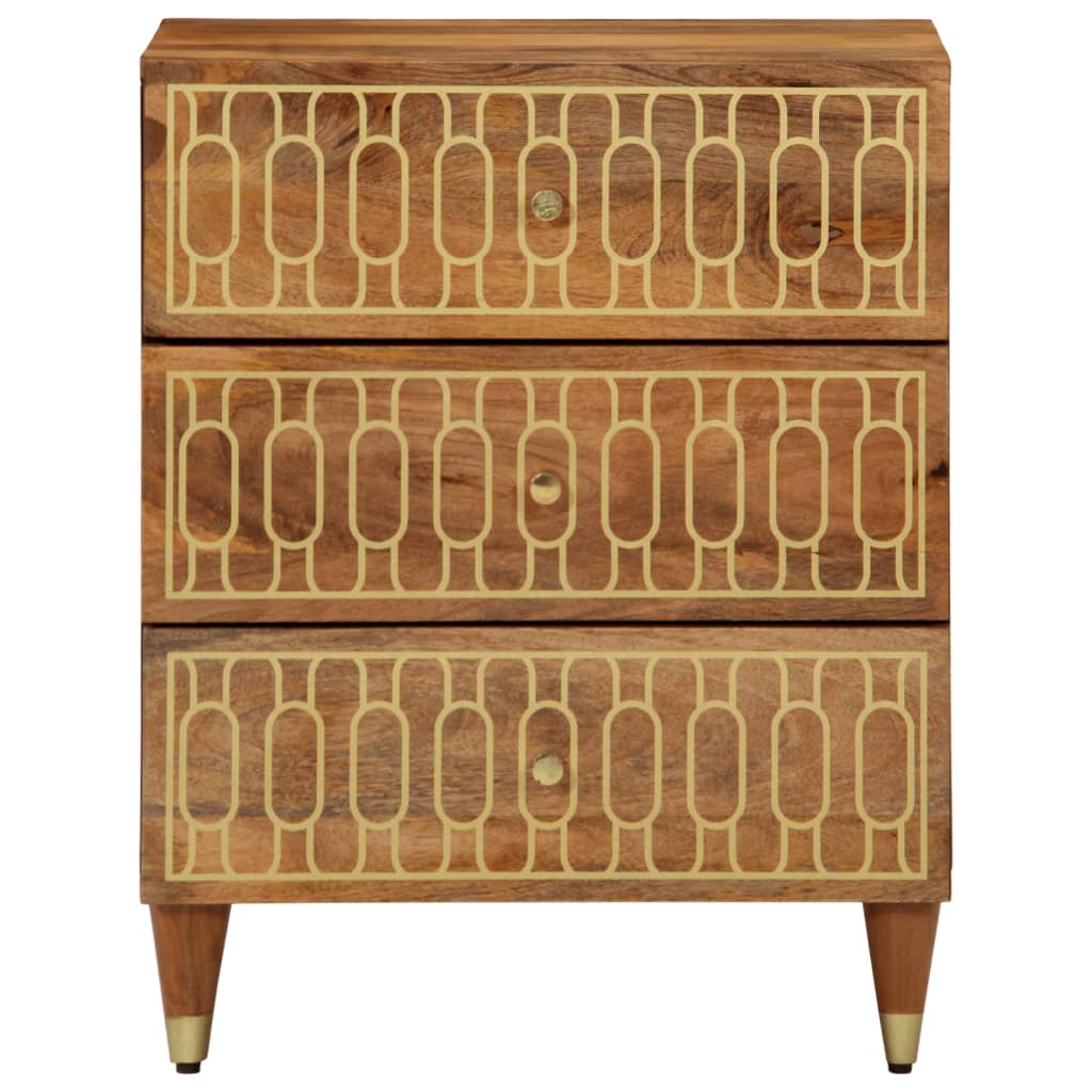 vidaXL Nachttisch 50x33x62 cm Massivholz Mango