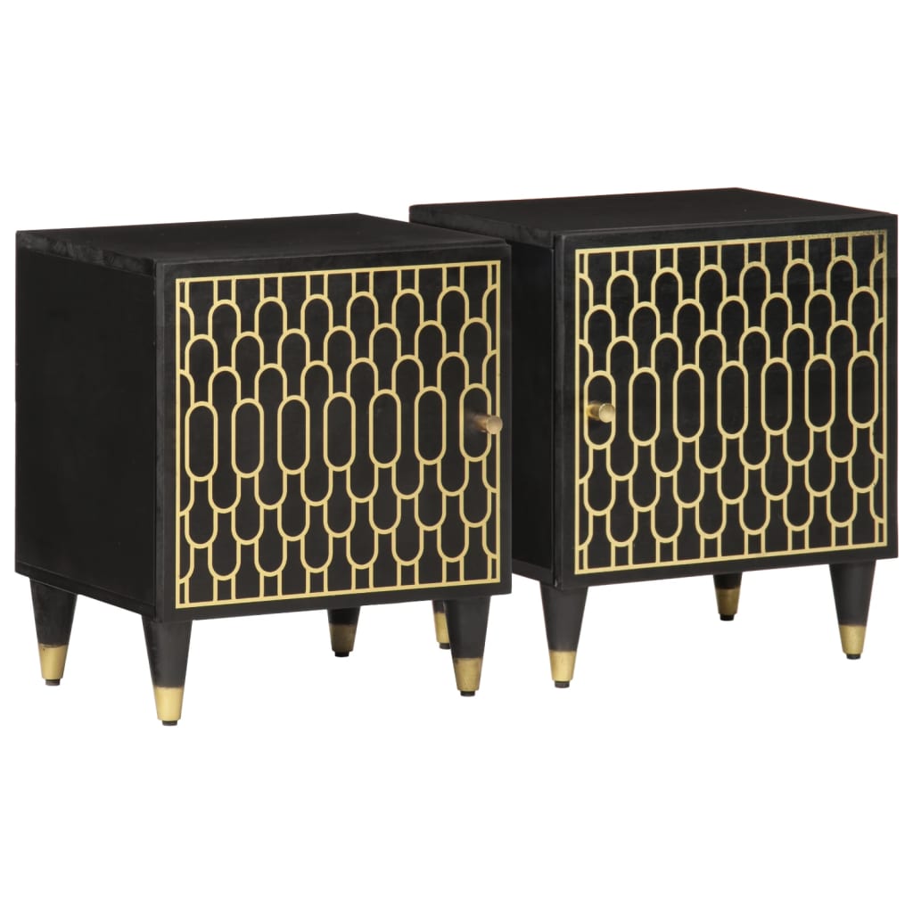 vidaXL Nachttisch 40x33x46 cm Massivholz Mango