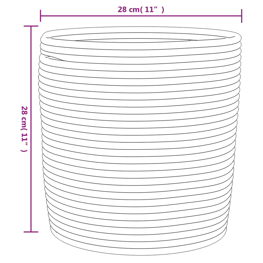 vidaXL Aufbewahrungskörbe 2 Stk. Grau und Weiß Ø28x28 cm Baumwolle