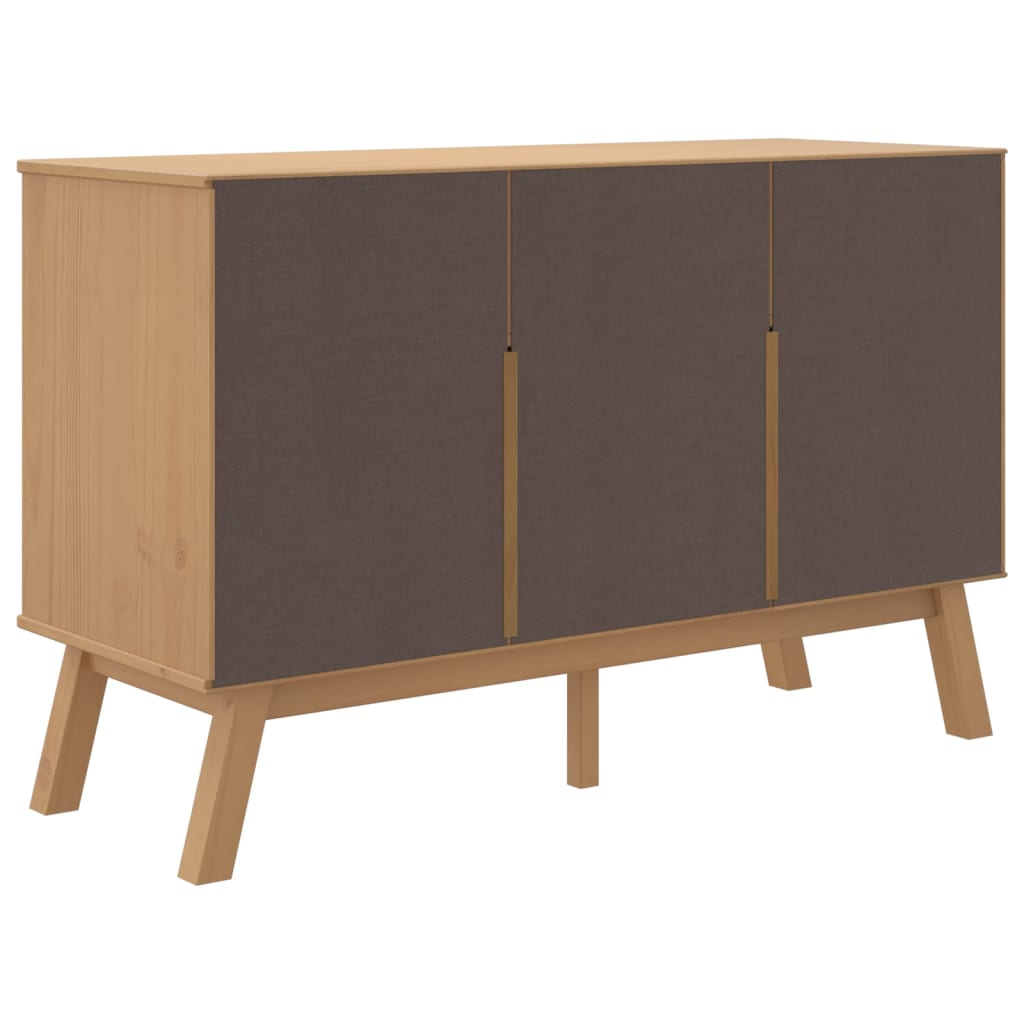 vidaXL Sideboard OLDEN Braun 114x43x73,5 cm Massivholz Kiefer
