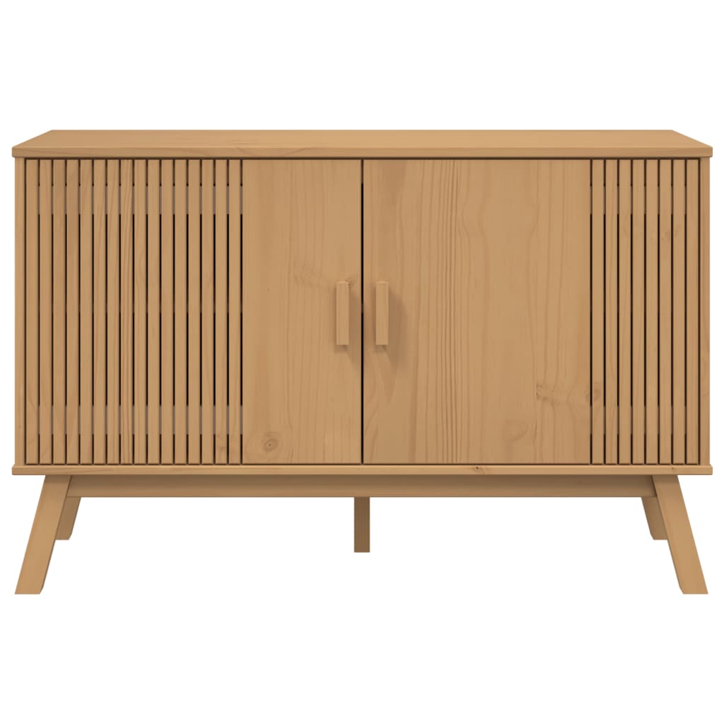 vidaXL Sideboard OLDEN Braun 114x43x73,5 cm Massivholz Kiefer