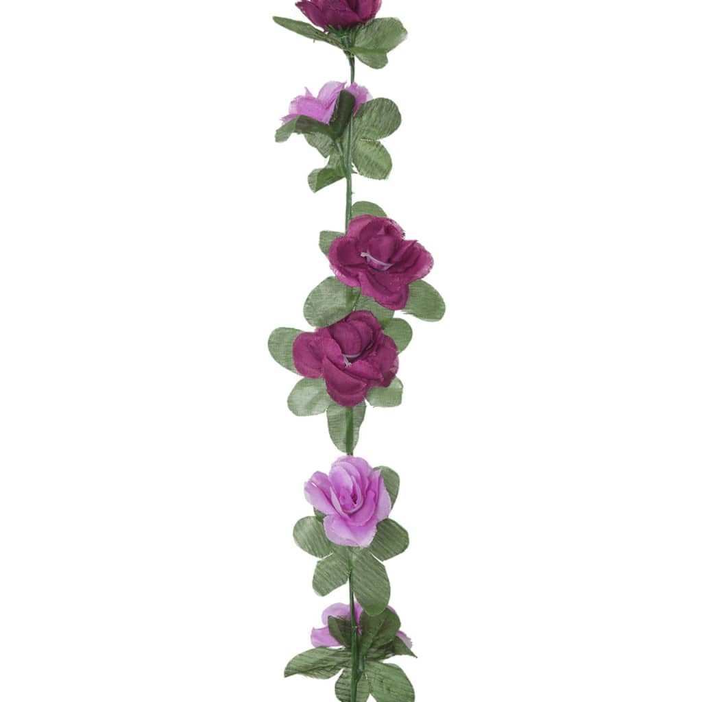 vidaXL Weihnachtskränze 6 Stk. Frühlingsrosen Helllila 250 cm