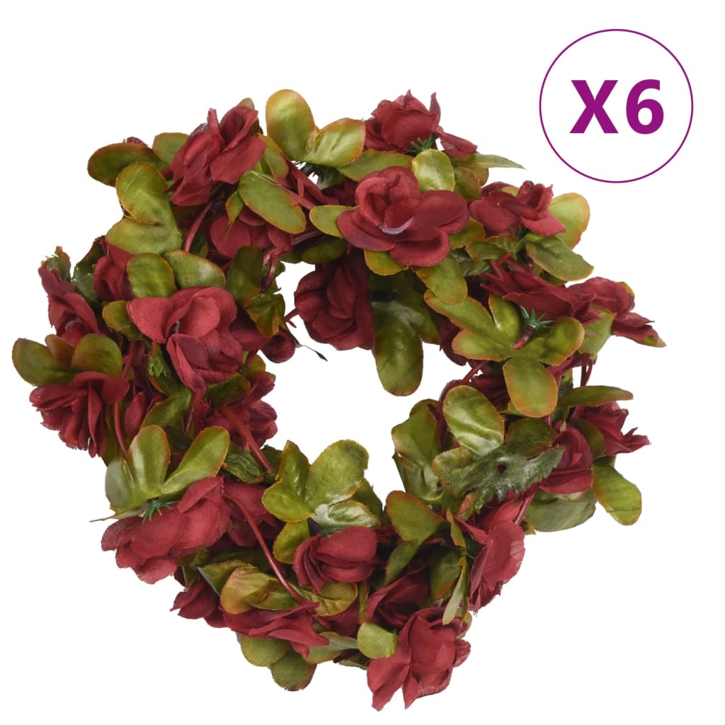 vidaXL Weihnachtskränze 6 Stk. Frühlingsrosen Helllila 250 cm