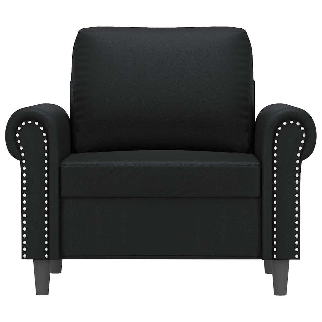 vidaXL Sessel Schwarz 60 cm Kunstleder