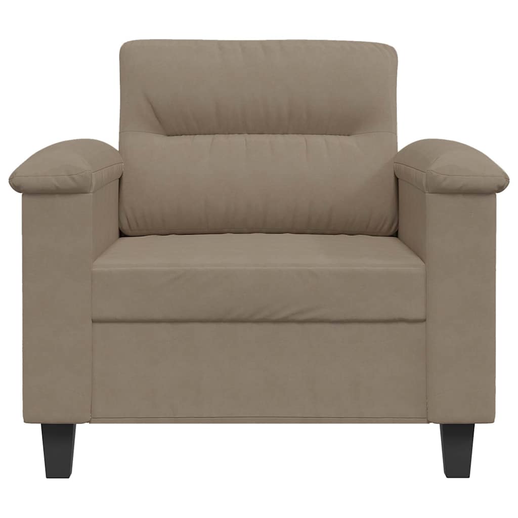 vidaXL Sessel Taupe 60 cm Mikrofasergewebe
