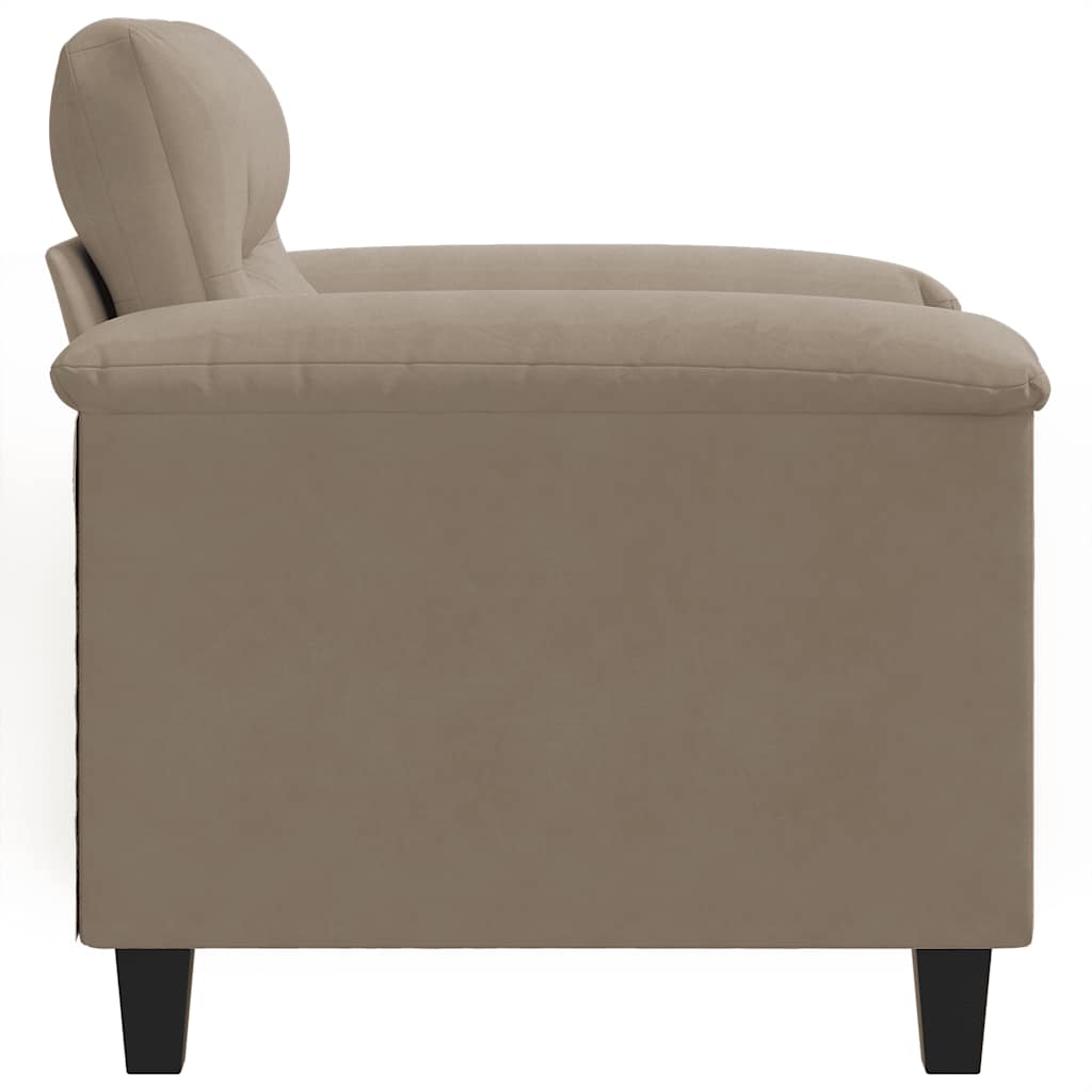 vidaXL Sessel Taupe 60 cm Mikrofasergewebe