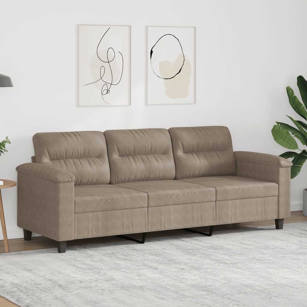 vidaXL Sessel Taupe 60 cm Mikrofasergewebe