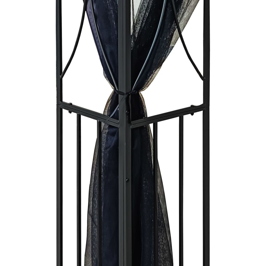 vidaXL Pavillon mit Seitenwänden Anthrazit 300x300x270 cm Stahl