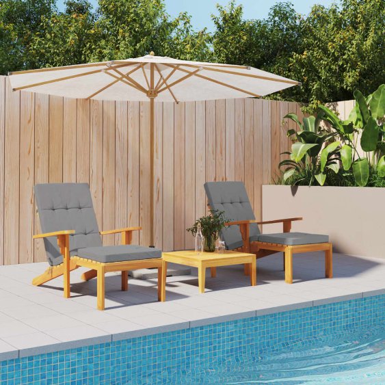 vidaXL Liegestuhl-Auflagen 2 Stk. Anthrazit Oxford-Gewebe