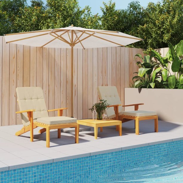 vidaXL Liegestuhl-Auflagen 2 Stk. Anthrazit Oxford-Gewebe