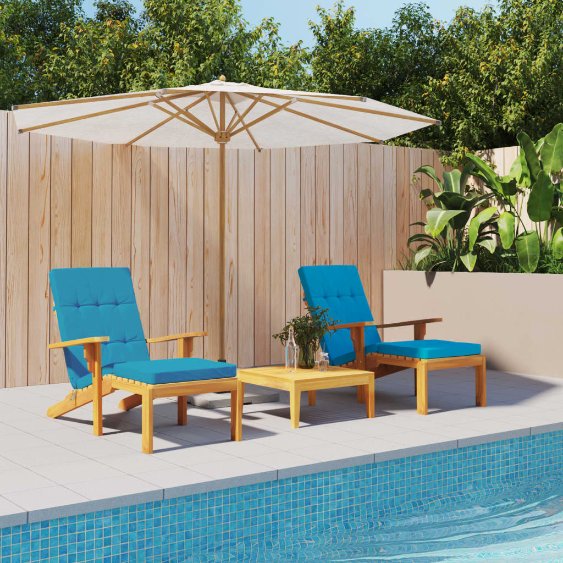 vidaXL Liegestuhl-Auflagen 2 Stk. Anthrazit Oxford-Gewebe