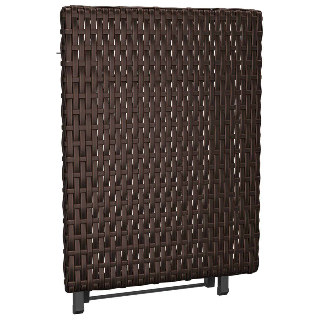 vidaXL Klapptisch Braun 45x35x32 cm Poly Rattan