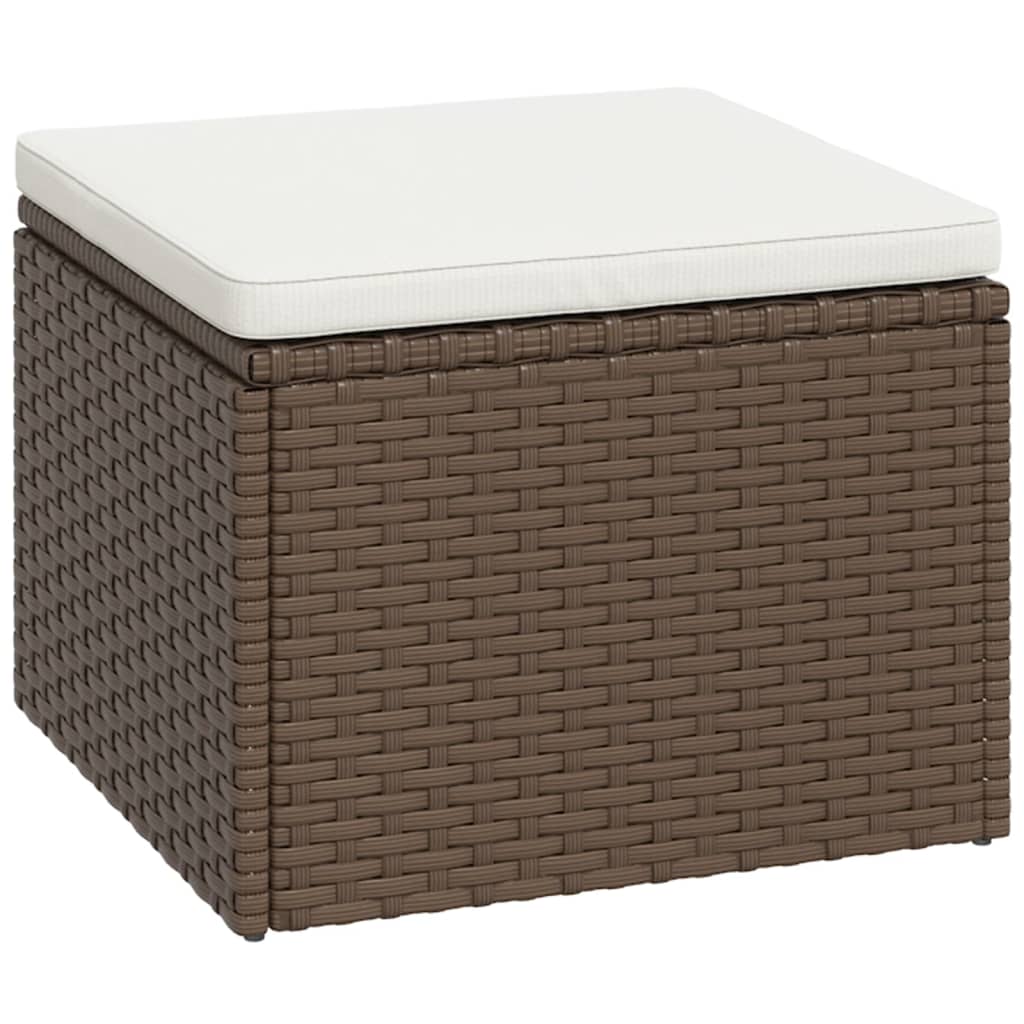 vidaXL Garten-Lounge-Set Braun Poly Rattan