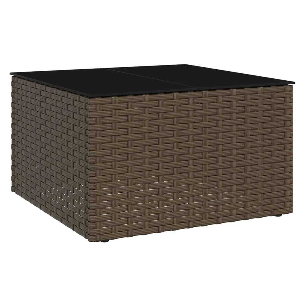 vidaXL 2-tlg. Garten-Lounge-Set mit Kissen Braun Poly Rattan