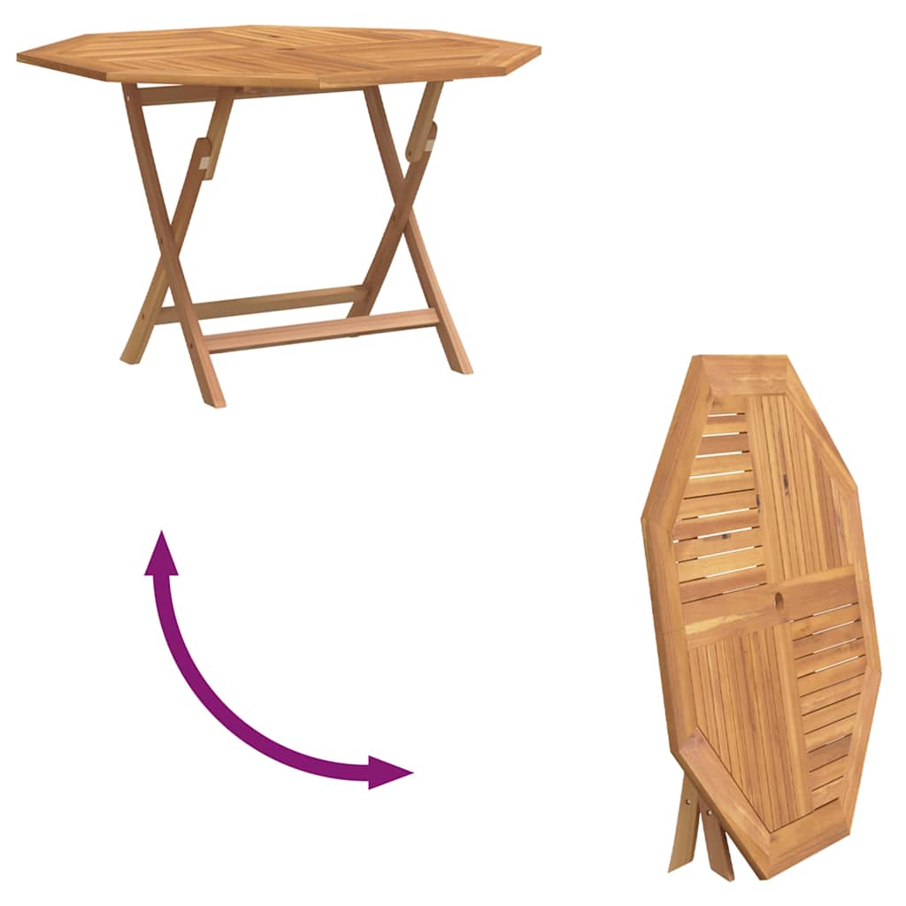 vidaXL Gartentisch Klappbar 110x110x75 cm Massivholz Teak