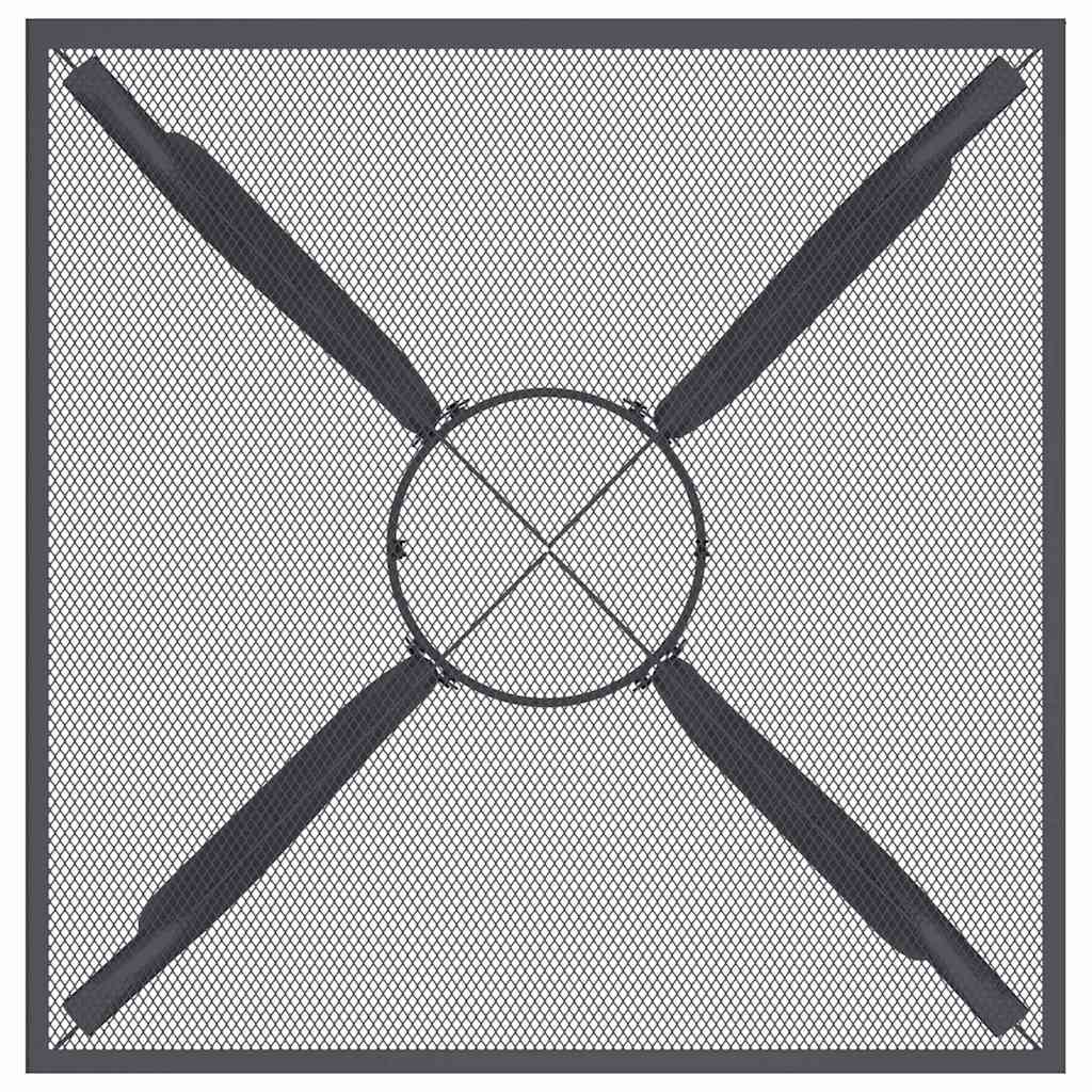 vidaXL Gartentisch Anthrazit 50x50x72 cm Stahlgitter