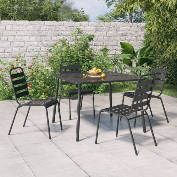 vidaXL Gartentisch Anthrazit 50x50x71 cm Stahl