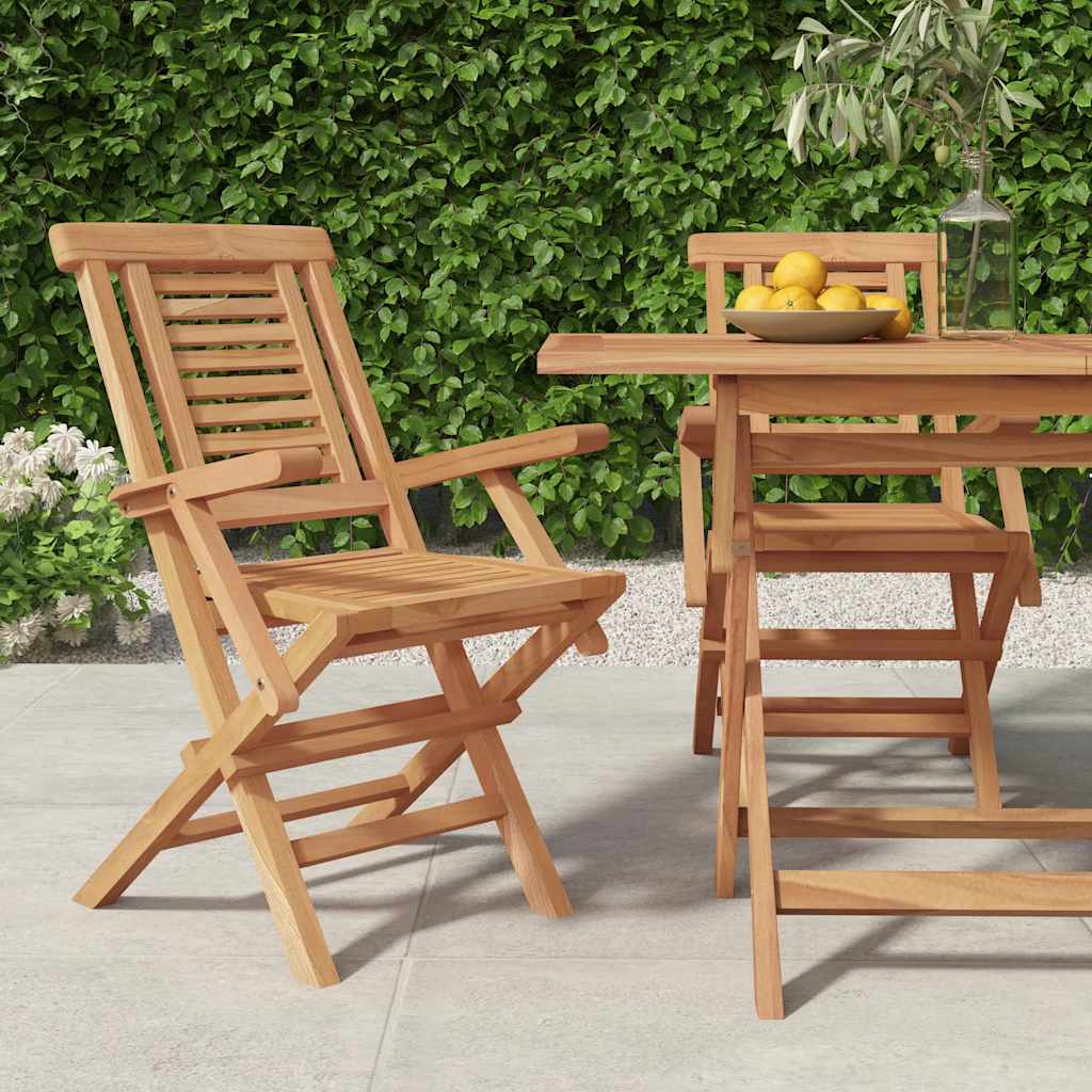 Gartenstühle 4 Stk. Klappbar 47x63x90 cm Massivholz Teak