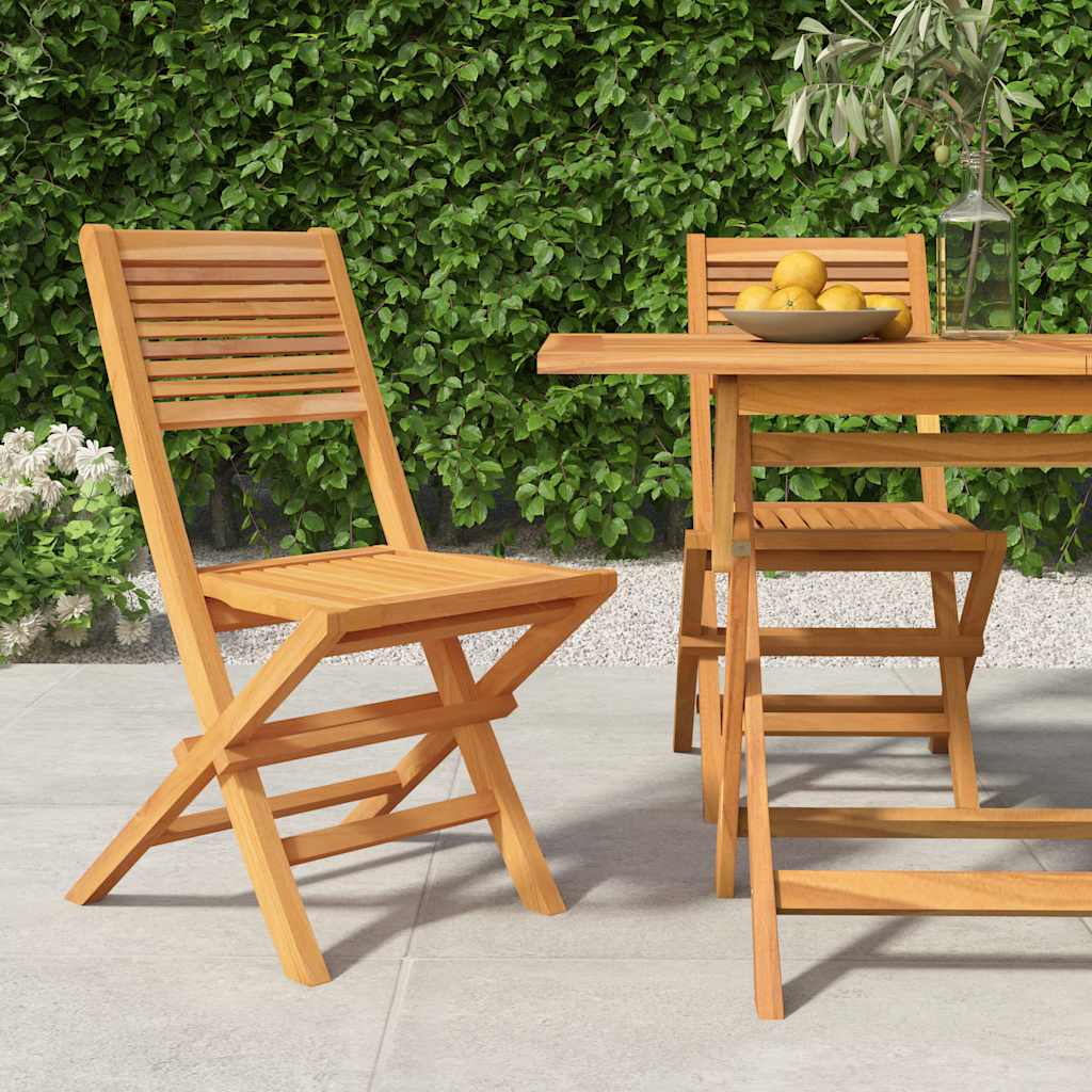 Gartenstühle 4 Stk. Klappbar 47x62x90 cm Massivholz Teak