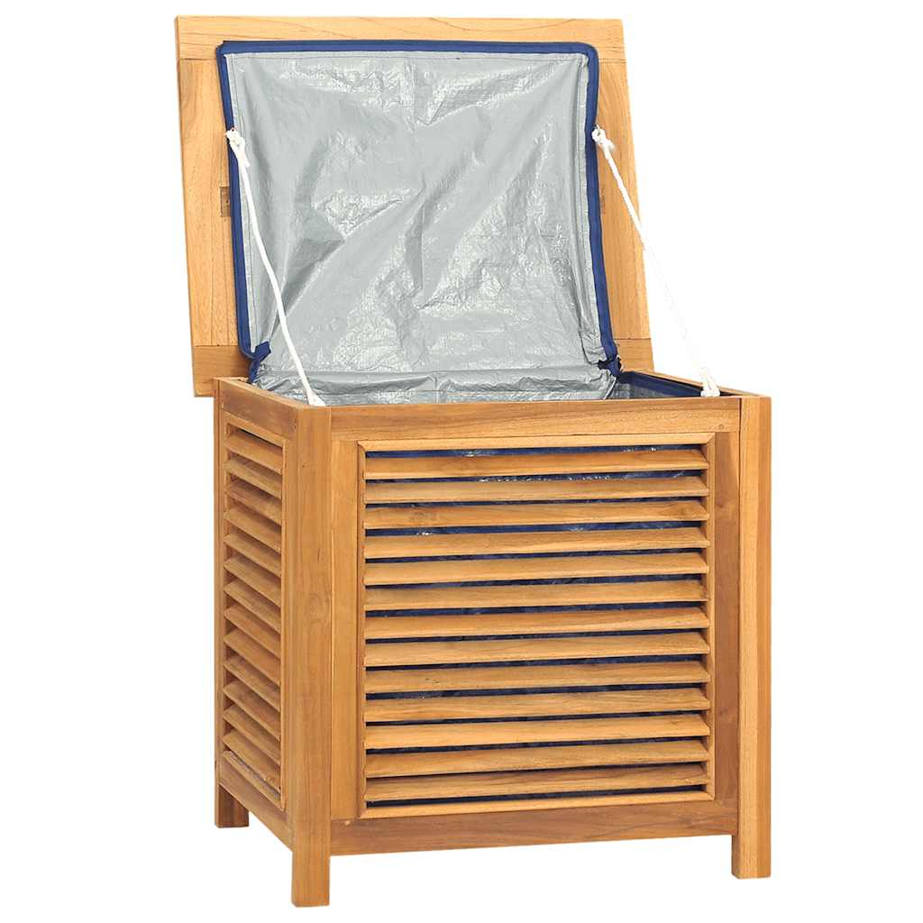 vidaXL Gartenbox mit Beutel 60x50x58 cm Massivholz Teak