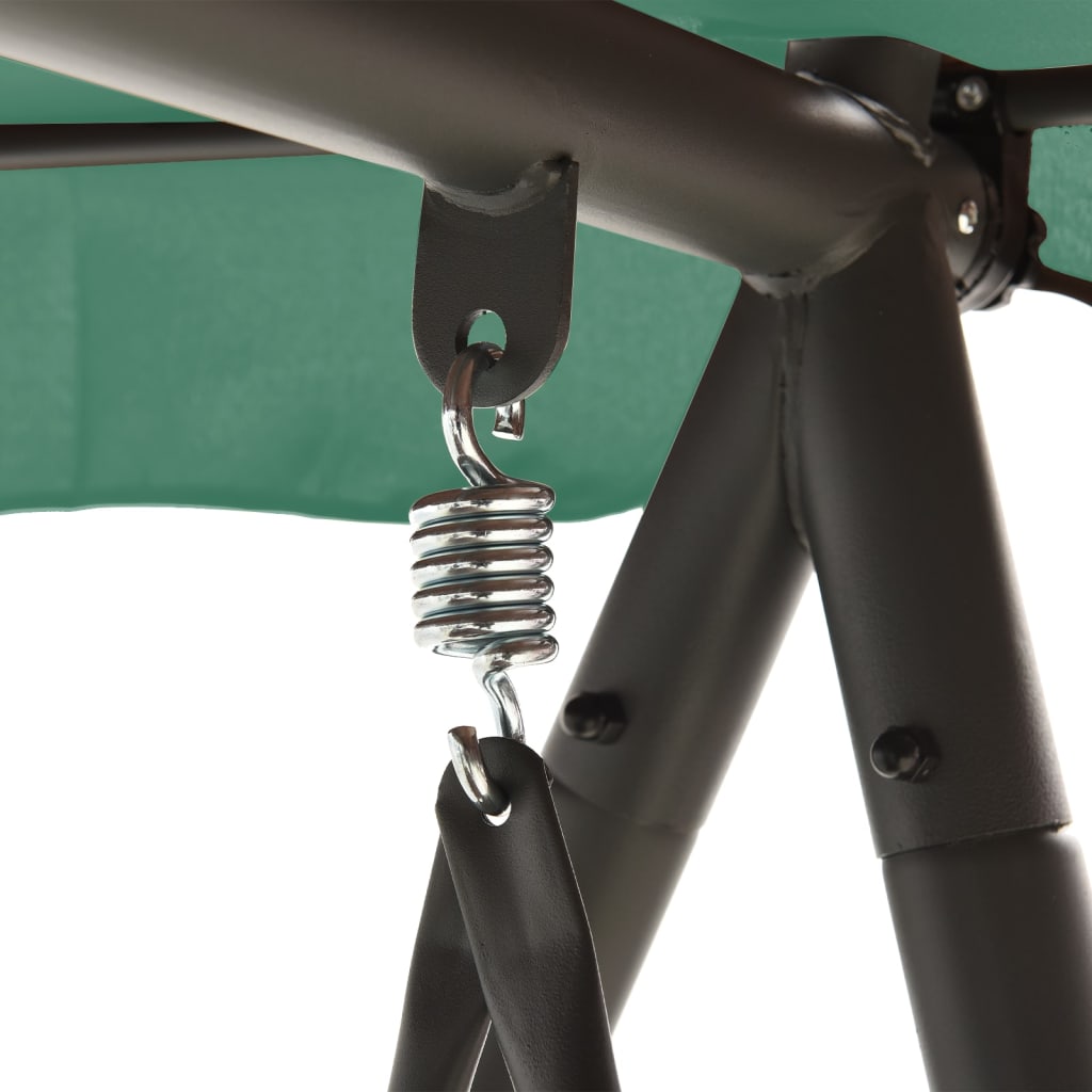 vidaXL Hollywoodschaukel mit Dach Grün 198 cm Stoff und Stahl