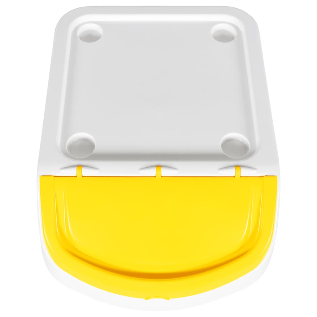 vidaXL Abfallbehälter mit Deckeln 3 Stk. Stapelbar Weiß PP 78 L