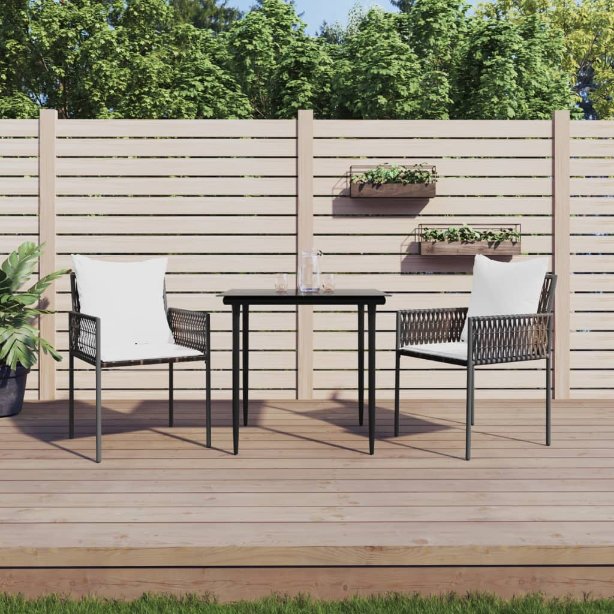 Gartenstühle mit Kissen 4 Stk. Braun 54x61x83 cm Poly Rattan