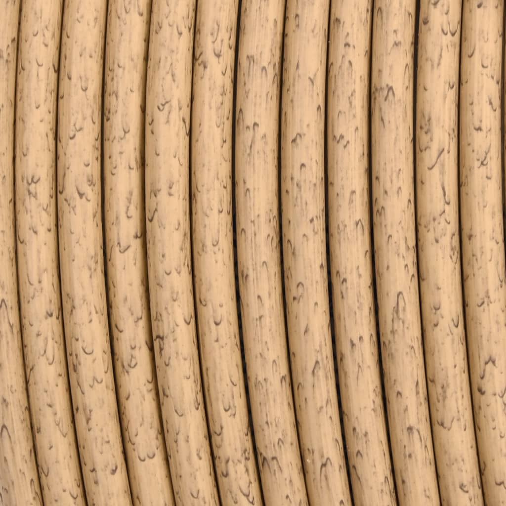 vidaXL 3-tlg. Garten-Lounge-Set mit Kissen Beige Poly Rattan