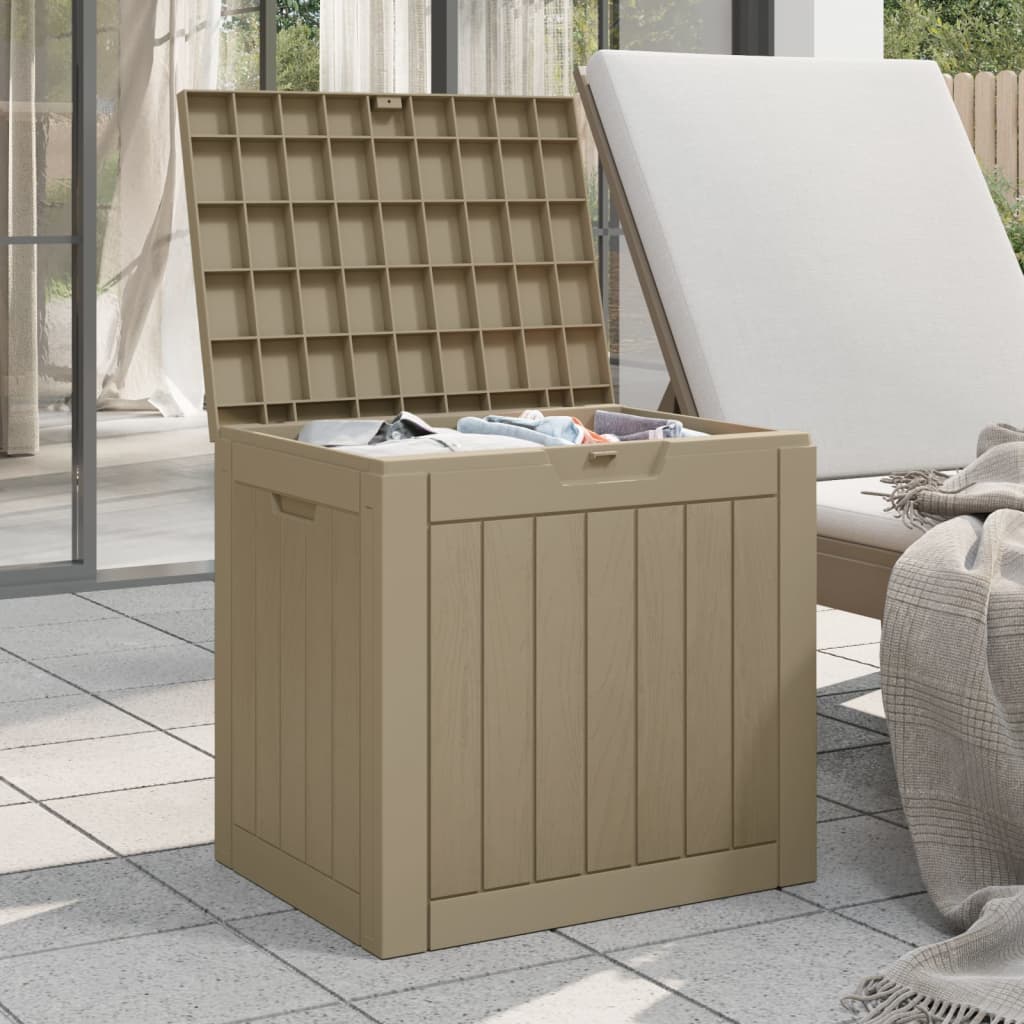 vidaXL Gartenbox Grau 55,5x43x53 cm Polypropylen