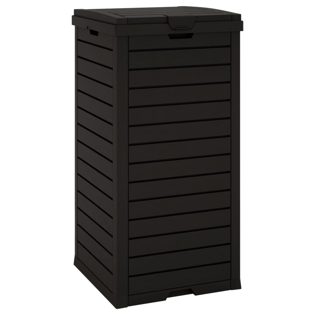 vidaXL Outdoor-Mülltonne Schwarz 41x41x86 cm Polypropylen