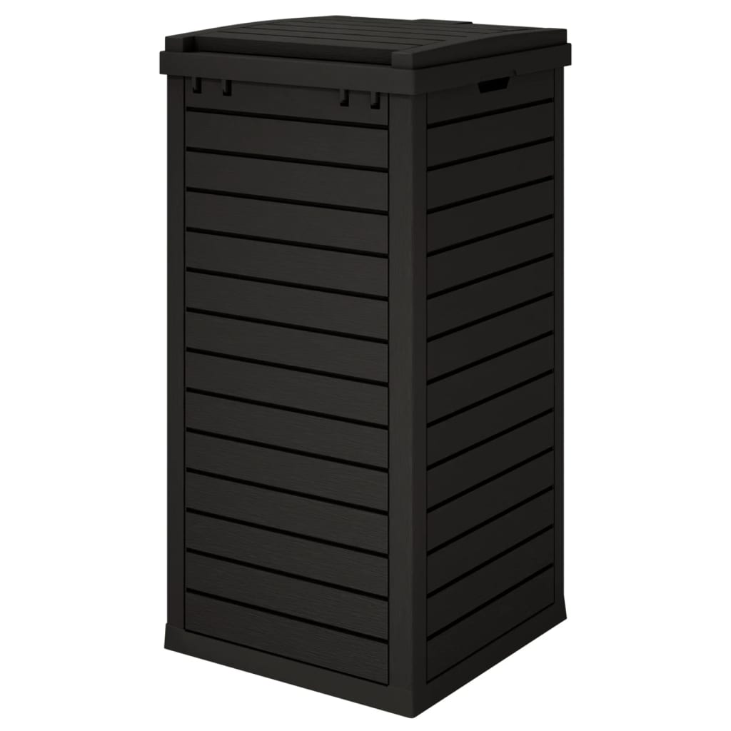 vidaXL Outdoor-Mülltonne Schwarz 41x41x86 cm Polypropylen