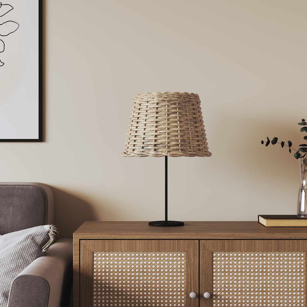 vidaXL Lampenschirm Weiß Ø15x12 cm Korbweide