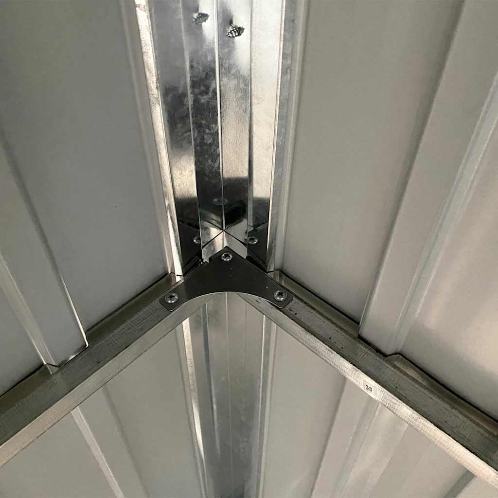 vidaXL Gartenhaus mit Schleppdach Grün 277x107x181 cm Stahl