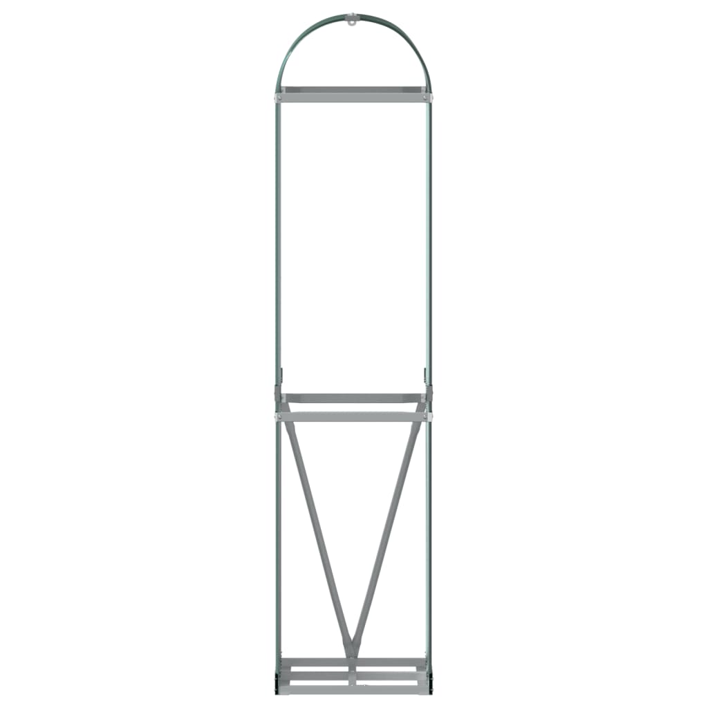 vidaXL Kaminholzunterstand Grün 40x45x170 cm Verzinkter Stahl