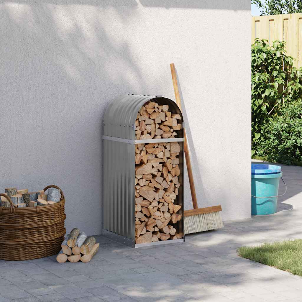 vidaXL Kaminholzunterstand Grün 40x45x170 cm Verzinkter Stahl