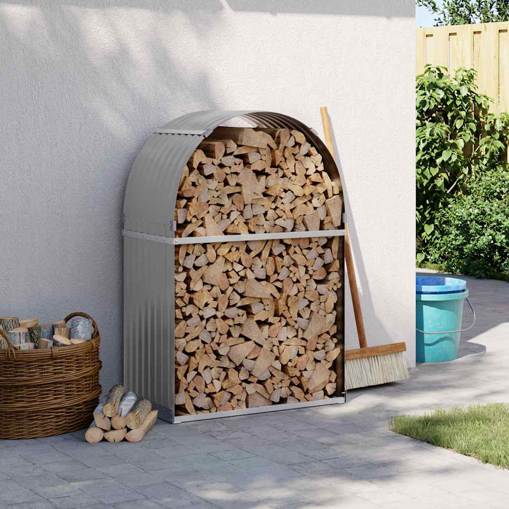 vidaXL Kaminholzunterstand Grün 40x45x170 cm Verzinkter Stahl