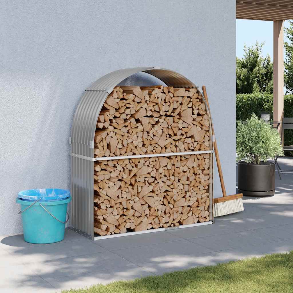 vidaXL Kaminholzunterstand Grün 40x45x170 cm Verzinkter Stahl