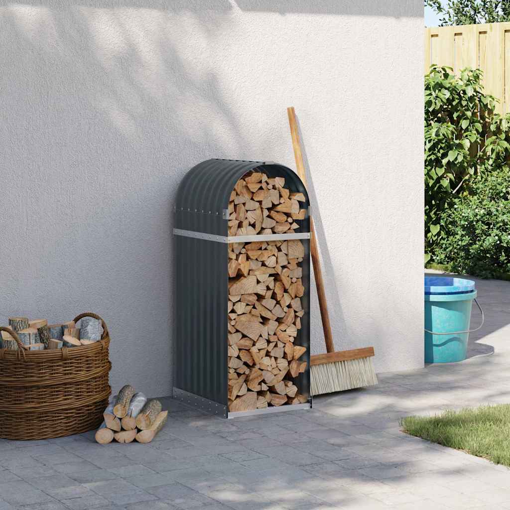 vidaXL Kaminholzunterstand Grün 40x45x170 cm Verzinkter Stahl